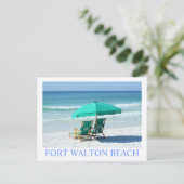 FORT WALTON BEACH, FL - Groene strandstoelen Briefkaart (Staand voorkant)