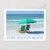 FORT WALTON BEACH, FL - Groene strandstoelen Briefkaart (Voorkant)