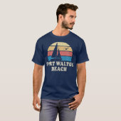 Fort Walton Beach FL zeilboot 70s T-shirt (Voorkant volledig)