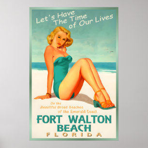 Fort Walton Beach Florida Emerald Coast Speld Poster
