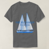 Fort Walton Beach Florida Kustland Nautical Sailin T-shirt (Design voorkant)