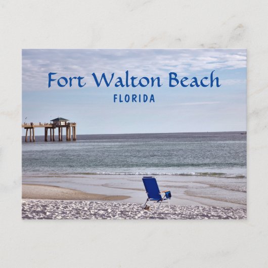 Fort Walton Beach Florida met pier Briefkaart (Voorkant)