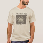 Fort Walton Beach, Florida met zonneontwerp T-shirt (Voorkant)
