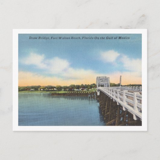 Fort Walton Beach, Florida  ophaalbrug Briefkaart (Voorkant)