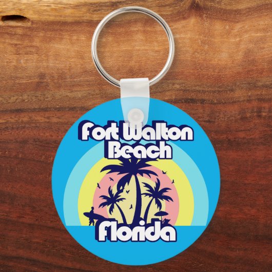 Fort Walton Beach Florida Sleutelhanger (Achterkant)