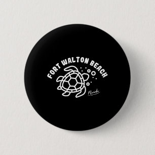 Fort Walton Beach Florida Zeeschildpad Souvenir Ronde Button 5,7 Cm