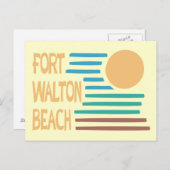 Fort Walton Beach geometrisch ontwerp Briefkaart (Voorkant / Achterkant)