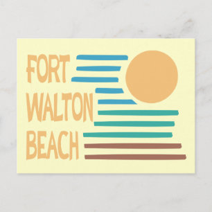 Fort Walton Beach geometrisch ontwerp Briefkaart