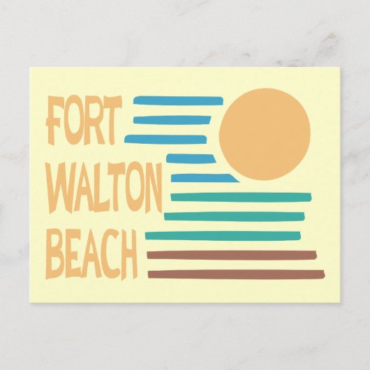 Fort Walton Beach geometrisch ontwerp Briefkaart (Voorkant)
