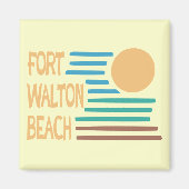 Fort Walton Beach geometrisch ontwerp Magneet (Voorkant)