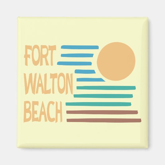 Fort Walton Beach geometrisch ontwerp Magneet (Voorkant)