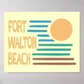 Fort Walton Beach geometrisch ontwerp Poster (Voorkant)