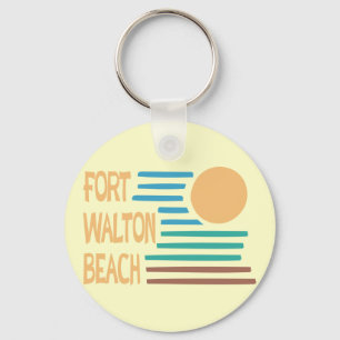 Fort Walton Beach geometrisch ontwerp Sleutelhanger