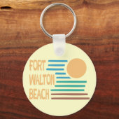 Fort Walton Beach geometrisch ontwerp Sleutelhanger (Voorkant)