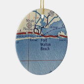 Fort Walton Beach  Map Keramisch Ornament (Rechts)