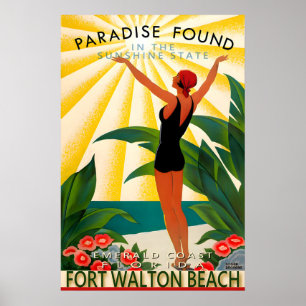 Fort Walton Beach Okaloosa County Florida Reis Poster