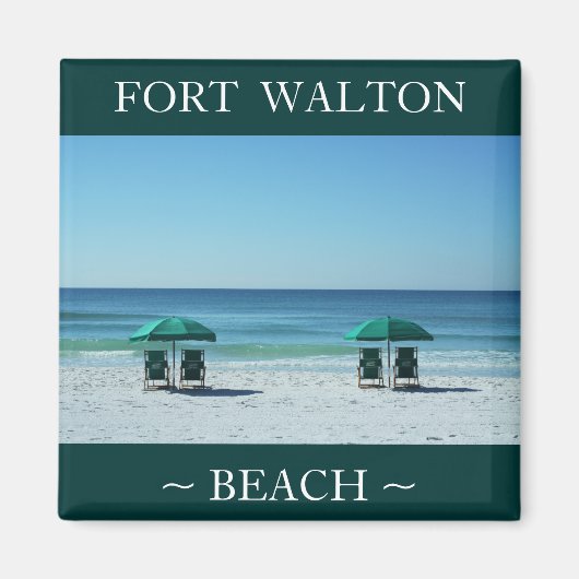 Fort Walton Beach stoelen vakantie magneet souveni (Voorkant)