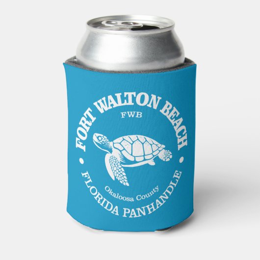 Fort Walton Beach (zeeen schildpad) Blikjeskoeler (Blikje Achterkant)