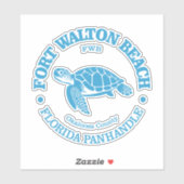 Fort Walton Beach (zeeen schildpad) Sticker (Vel)