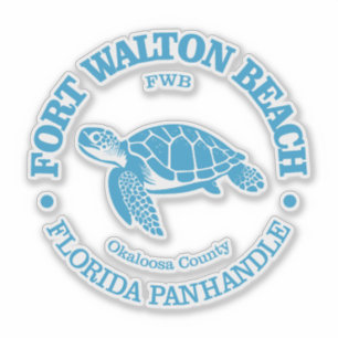 Fort Walton Beach (zeeen schildpad) Sticker