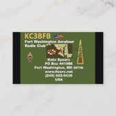 Fort Washington Amateur Radio Club Visitekaartjes (Voorkant)
