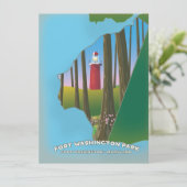 Fort Washington Park Maryland kaart (Staand voorkant)