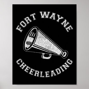 Fort Wayne Cheer Vervingste Retro 90's Cheerleader Poster