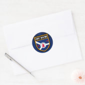 Fort Wayne Flag Ronde Sticker (Envelop)
