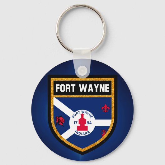 Fort Wayne Flag Sleutelhanger (Voorkant)