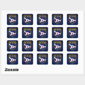 Fort Wayne Flag Vierkante Sticker (Vel)