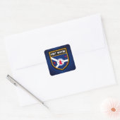 Fort Wayne Flag Vierkante Sticker (Envelop)