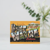 Fort Wayne IN ansichtkaart Briefkaart (Staand voorkant)