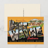 Fort Wayne IN ansichtkaart Briefkaart (Voorkant / Achterkant)