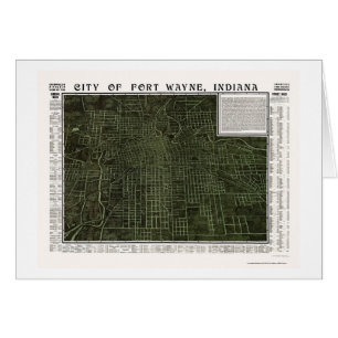 Fort Wayne, IN Panorama Map - 1907
