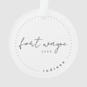 Fort Wayne, in Travel United States Simple Ornament