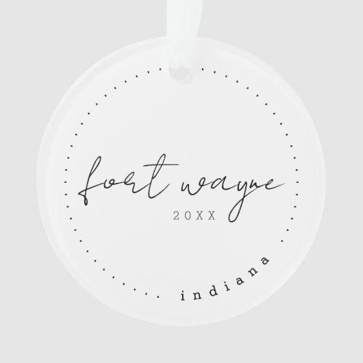 Fort Wayne, in Travel United States Simple Ornament (voorkant)