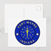 Fort Wayne Indiana Briefkaart (Voorkant / Achterkant)