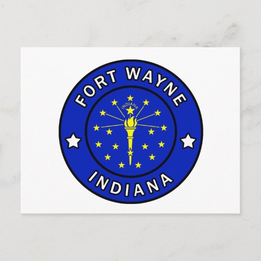 Fort Wayne Indiana Briefkaart (Voorkant)