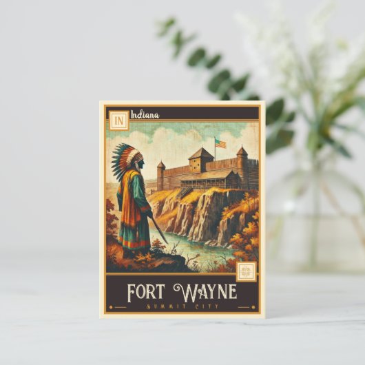 Fort Wayne, Indiana |  Briefkaart (Staand voorkant)