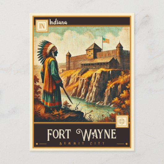 Fort Wayne, Indiana |  Briefkaart (Voorkant)