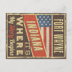 Fort Wayne Indiana Briefkaart