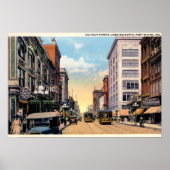 Fort Wayne, Indiana Calhoun Street 1920 Poster (Voorkant)