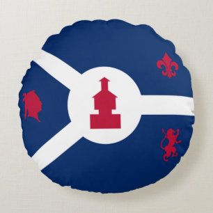 Fort Wayne (Indiana) City flag Rond Kussen