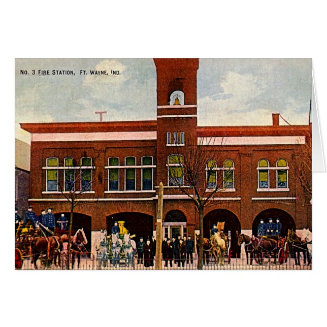 Fort Wayne, Indiana Fire Station 2 1915 (Voorkant Horizontaal)