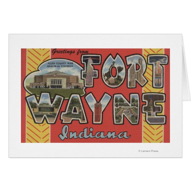 Fort Wayne, Indiana - Grote letterscènes (Voorkant Horizontaal)