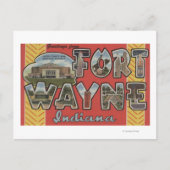 Fort Wayne, Indiana - Grote letterscènes Briefkaart (Voorkant)