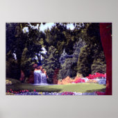 Fort Wayne Indiana Jaenicke Gardens Waterfall Poster (Voorkant)