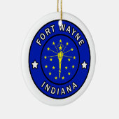Fort Wayne Indiana Keramisch Ornament (Rechts)