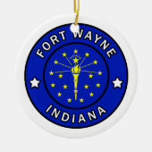 Fort Wayne Indiana Keramisch Ornament (Voorkant)