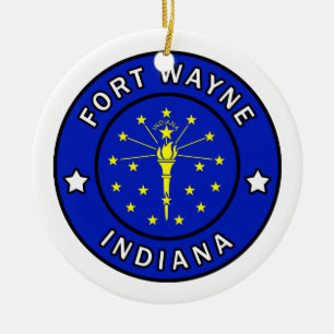 Fort Wayne Indiana Keramisch Ornament